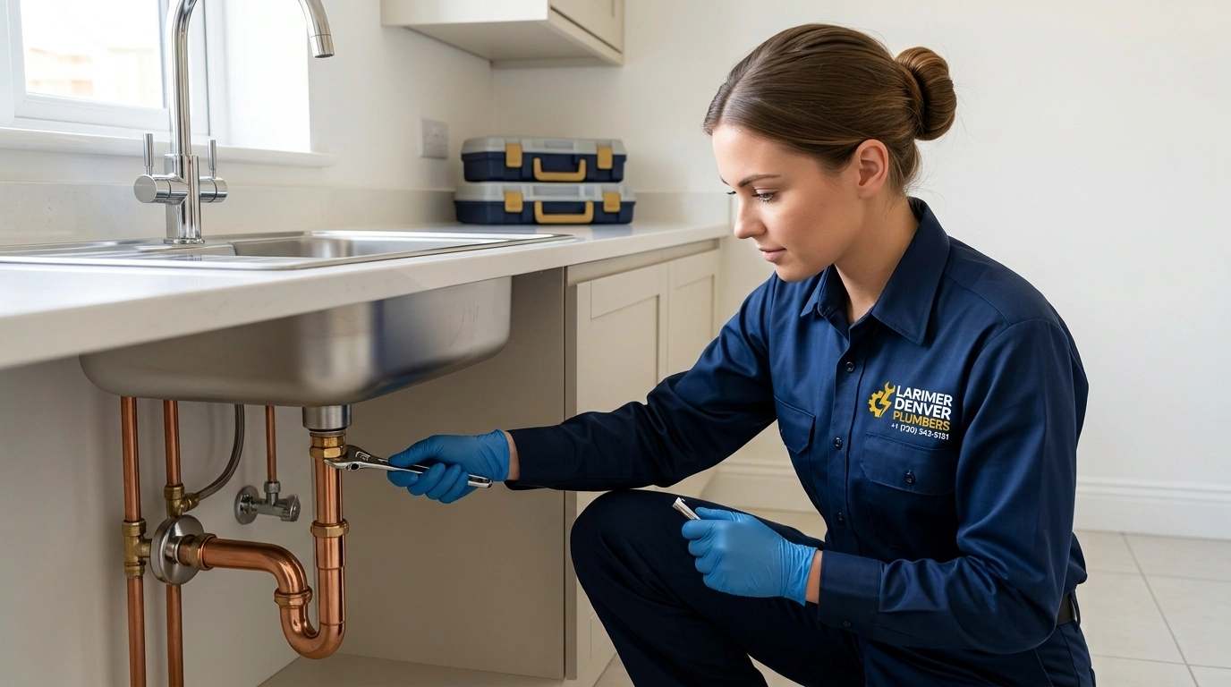 Kitchen sink repair and replacement by Larimer Denver Plumbers Denver CO